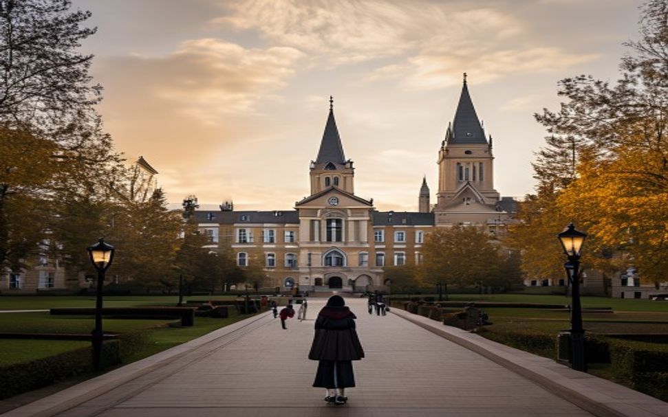 a famous prestigious university campus في ألمانيا