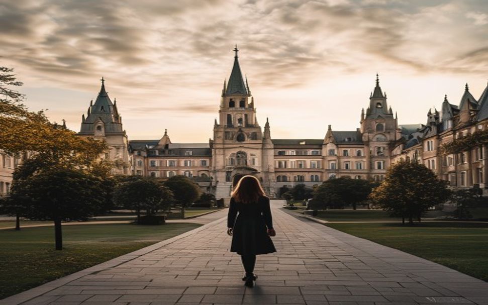 a famous prestigious university campus في