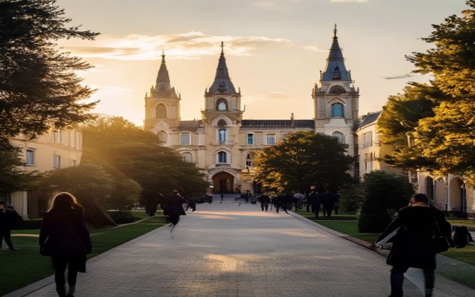 a famous prestigious university campus في إسبانيا
